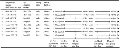 Solitary Bee Life History Traits and Sex Mediate Responses to Manipulated Seasonal Temperatures and Season Length